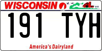 WI license plate 191TYH