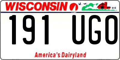 WI license plate 191UGO
