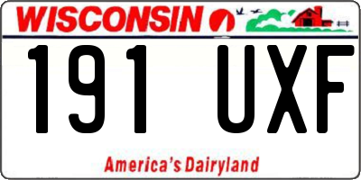 WI license plate 191UXF