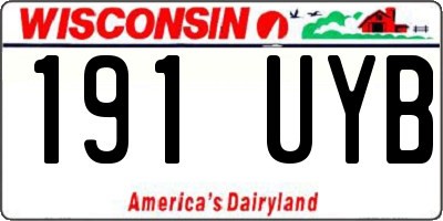 WI license plate 191UYB