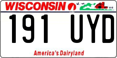 WI license plate 191UYD