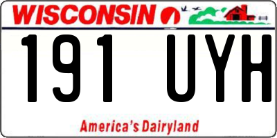 WI license plate 191UYH