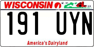 WI license plate 191UYN