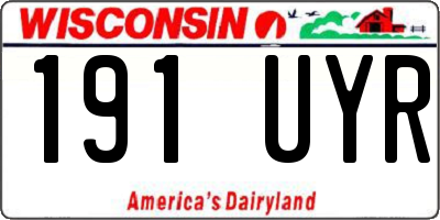 WI license plate 191UYR