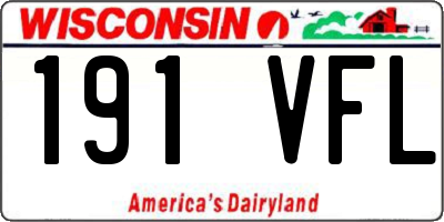 WI license plate 191VFL
