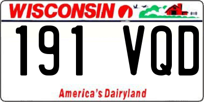 WI license plate 191VQD