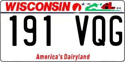 WI license plate 191VQG