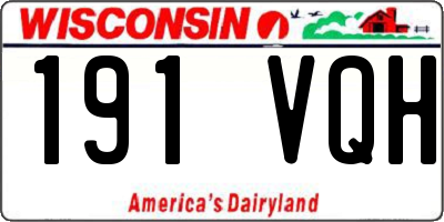 WI license plate 191VQH