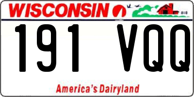 WI license plate 191VQQ