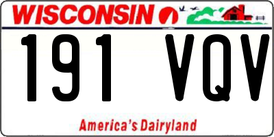 WI license plate 191VQV