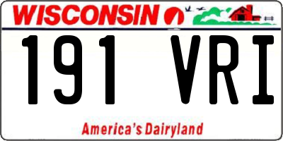 WI license plate 191VRI