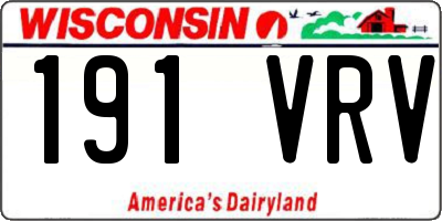 WI license plate 191VRV