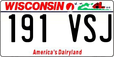 WI license plate 191VSJ