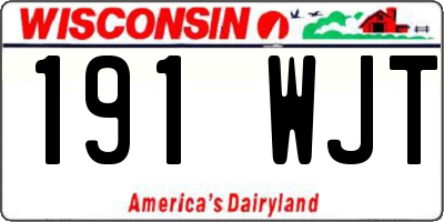 WI license plate 191WJT