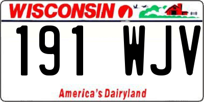 WI license plate 191WJV
