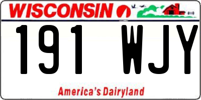 WI license plate 191WJY