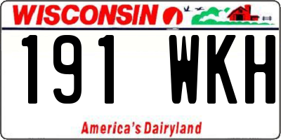 WI license plate 191WKH