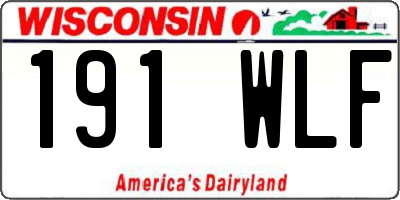 WI license plate 191WLF