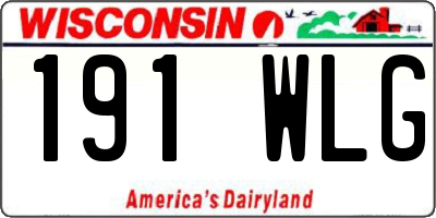 WI license plate 191WLG