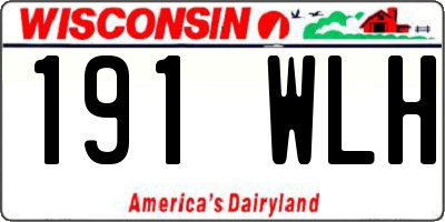 WI license plate 191WLH