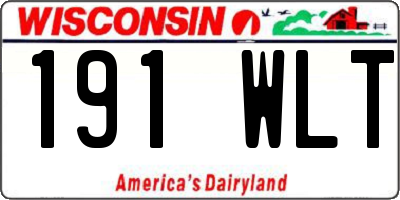 WI license plate 191WLT