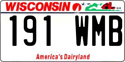 WI license plate 191WMB