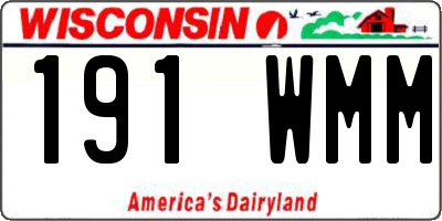 WI license plate 191WMM