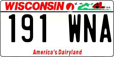 WI license plate 191WNA