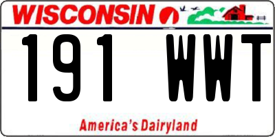 WI license plate 191WWT