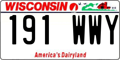 WI license plate 191WWY