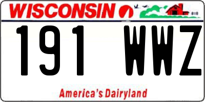 WI license plate 191WWZ