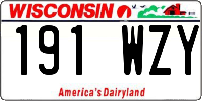 WI license plate 191WZY