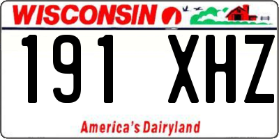 WI license plate 191XHZ