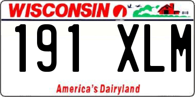 WI license plate 191XLM