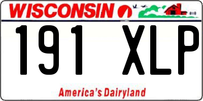 WI license plate 191XLP
