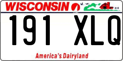 WI license plate 191XLQ