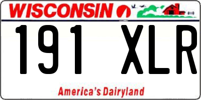 WI license plate 191XLR