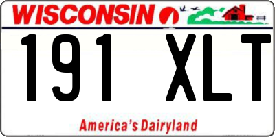 WI license plate 191XLT