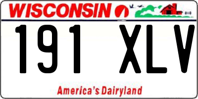 WI license plate 191XLV