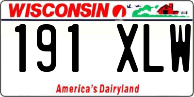 WI license plate 191XLW