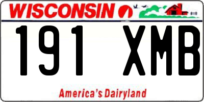 WI license plate 191XMB