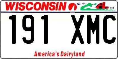 WI license plate 191XMC