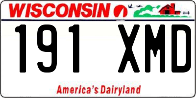 WI license plate 191XMD