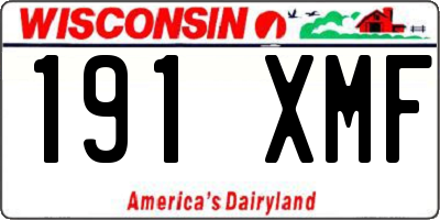 WI license plate 191XMF