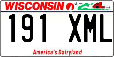 WI license plate 191XML