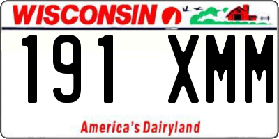 WI license plate 191XMM