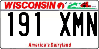 WI license plate 191XMN