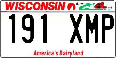 WI license plate 191XMP