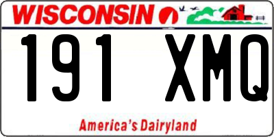 WI license plate 191XMQ