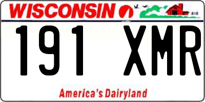 WI license plate 191XMR